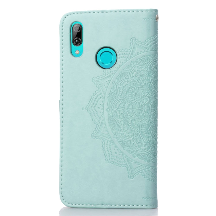 For Huawei Y9 (2019) Halfway Mandala Embossing Pattern Horizontal Flip Leather Case with Holder & Card Slots & Wallet & Lanyard