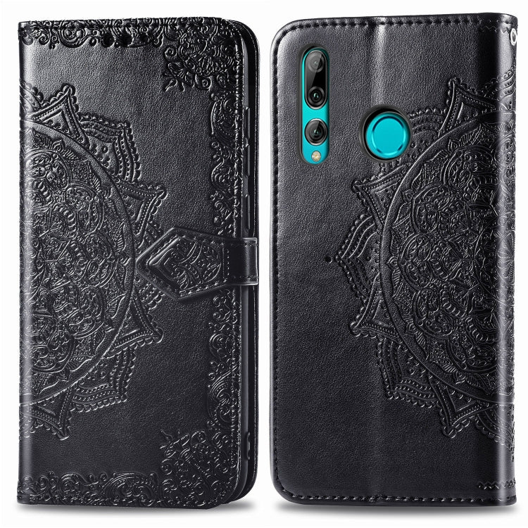 For Huawei Y9 Prime (2019) Halfway Mandala Embossing Pattern Horizontal Flip Leather Case with Holder & Card Slots & Wallet & Lanyard