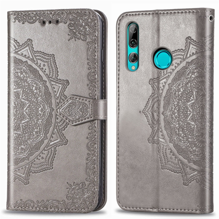 For Huawei Y9 Prime (2019) Halfway Mandala Embossing Pattern Horizontal Flip Leather Case with Holder & Card Slots & Wallet & Lanyard