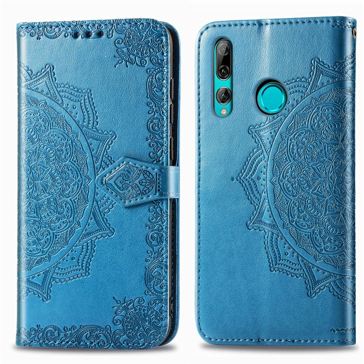 For Huawei Y9 Prime (2019) Halfway Mandala Embossing Pattern Horizontal Flip Leather Case with Holder & Card Slots & Wallet & Lanyard