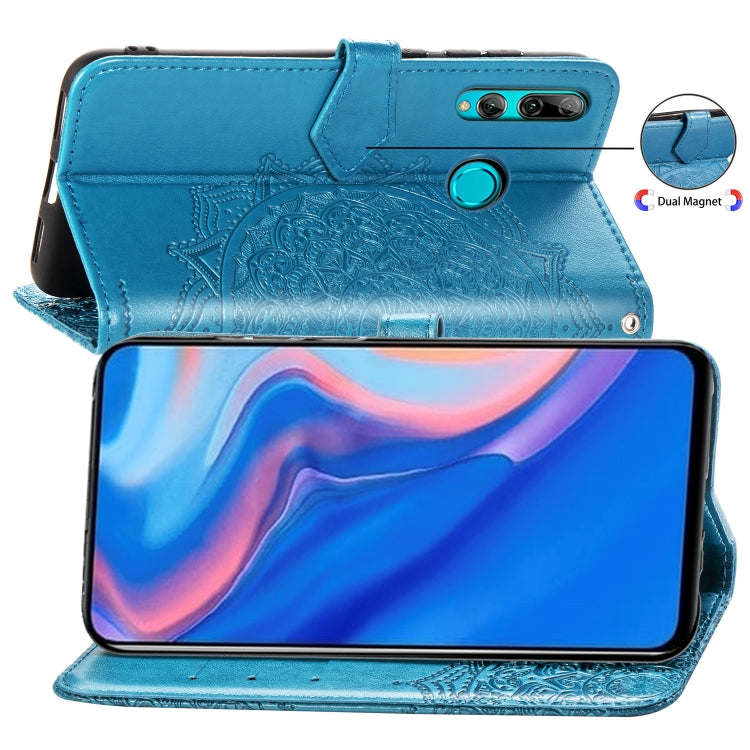 For Huawei Y9 Prime (2019) Halfway Mandala Embossing Pattern Horizontal Flip Leather Case with Holder & Card Slots & Wallet & Lanyard