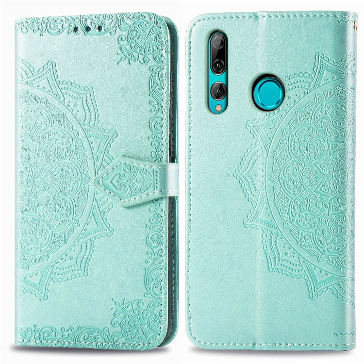 For Huawei Y9 Prime (2019) Halfway Mandala Embossing Pattern Horizontal Flip Leather Case with Holder & Card Slots & Wallet & Lanyard