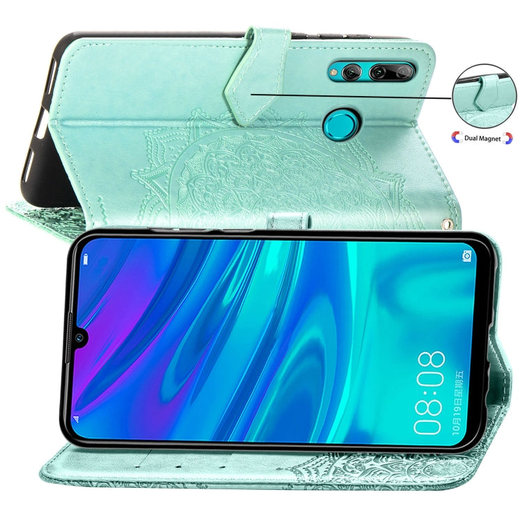 For Huawei Y9 Prime (2019) Halfway Mandala Embossing Pattern Horizontal Flip Leather Case with Holder & Card Slots & Wallet & Lanyard