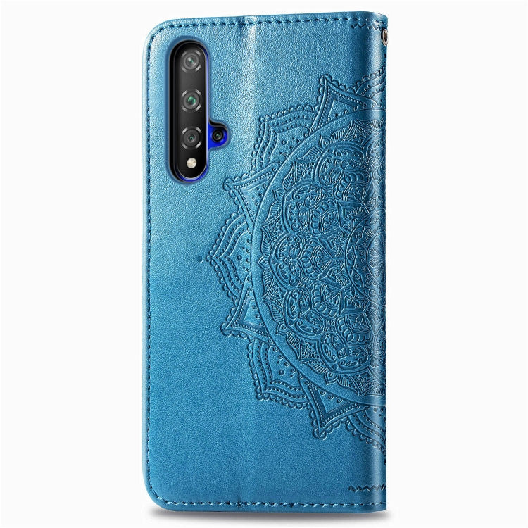 For Huawei Honor 20 Halfway Mandala Embossing Pattern Horizontal Flip Leather Case with Holder & Card Slots & Wallet & Lanyard