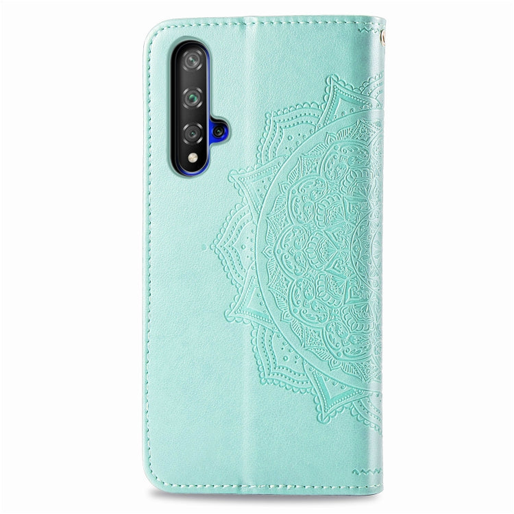 For Huawei Honor 20 Halfway Mandala Embossing Pattern Horizontal Flip Leather Case with Holder & Card Slots & Wallet & Lanyard
