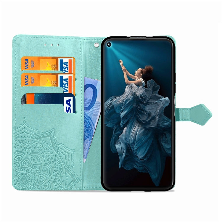 For Huawei Honor 20 Halfway Mandala Embossing Pattern Horizontal Flip Leather Case with Holder & Card Slots & Wallet & Lanyard