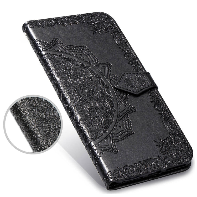 For Huawei Honor 7A Halfway Mandala Embossing Pattern Horizontal Flip Leather Case with Holder & Card Slots & Wallet & Lanyard