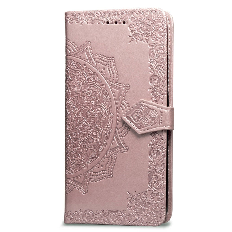 For Huawei Honor 7A Halfway Mandala Embossing Pattern Horizontal Flip Leather Case with Holder & Card Slots & Wallet & Lanyard