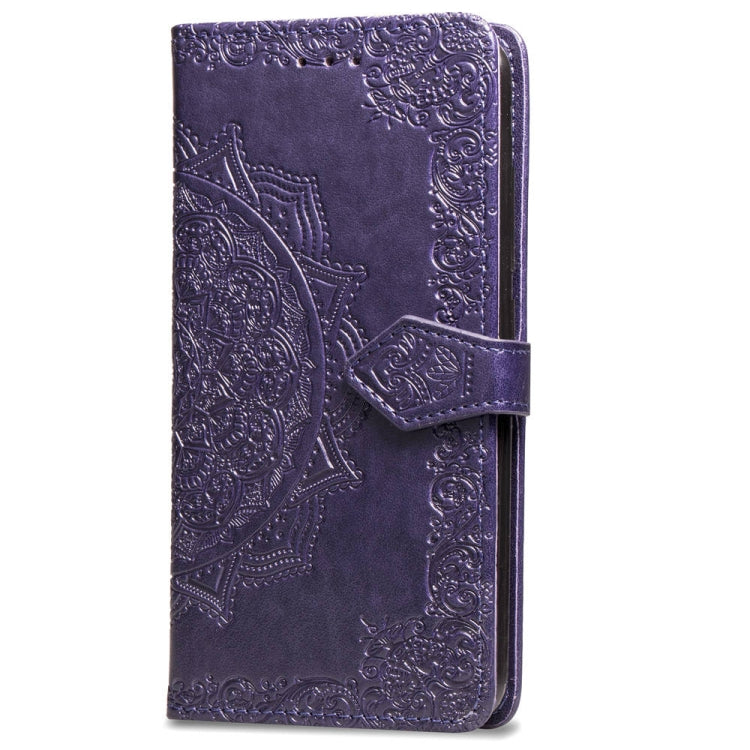 For Huawei Honor 7A Halfway Mandala Embossing Pattern Horizontal Flip Leather Case with Holder & Card Slots & Wallet & Lanyard