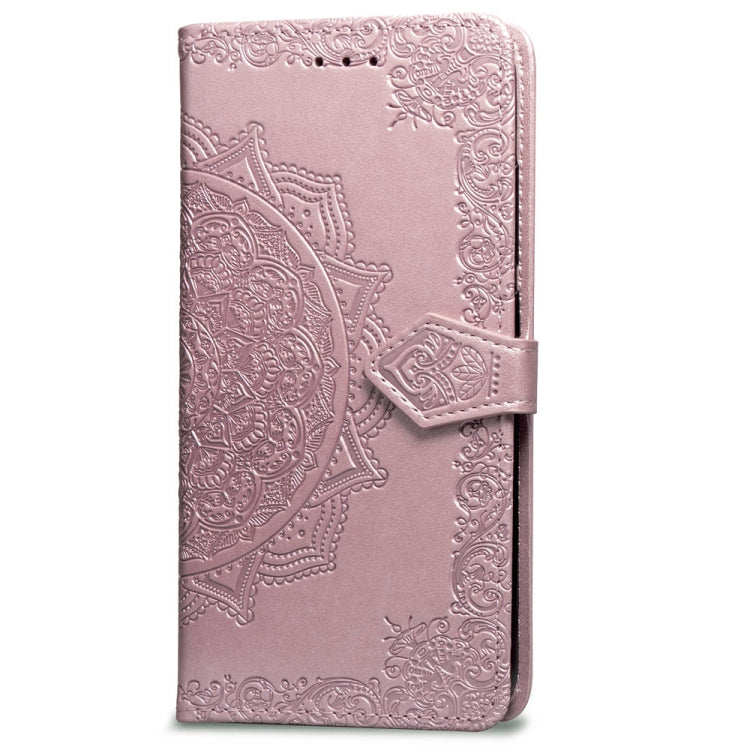 For Huawei Honor 7C Halfway Mandala Embossing Pattern Horizontal Flip Leather Case with Holder & Card Slots & Wallet & Lanyard