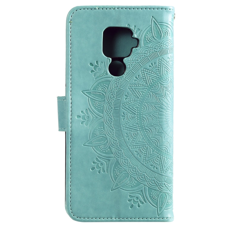 For Huawei Mate 30 Lite Totem Flower Embossed Horizontal Flip TPU + PU Leather Case with Holder & Card Slots & Wallet