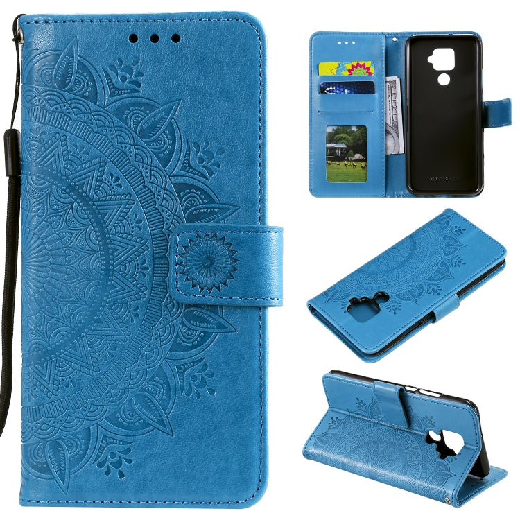 For Huawei Mate 30 Lite Totem Flower Embossed Horizontal Flip TPU + PU Leather Case with Holder & Card Slots & Wallet