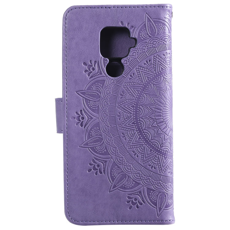 For Huawei Mate 30 Lite Totem Flower Embossed Horizontal Flip TPU + PU Leather Case with Holder & Card Slots & Wallet