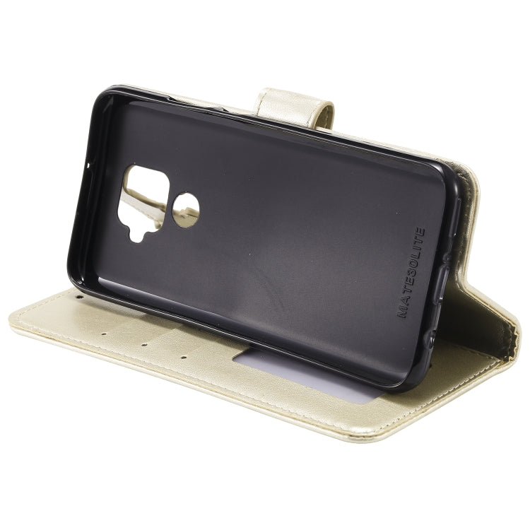 For Huawei Mate 30 Lite Totem Flower Embossed Horizontal Flip TPU + PU Leather Case with Holder & Card Slots & Wallet