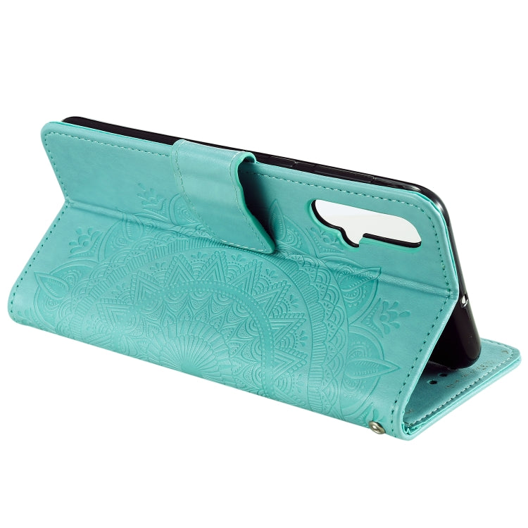For Huawei nova 5 Totem Flower Embossed Horizontal Flip TPU + PU Leather Case with Holder & Card Slots & Wallet