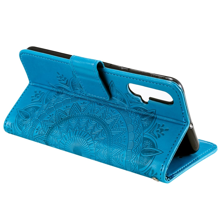 For Huawei nova 5 Totem Flower Embossed Horizontal Flip TPU + PU Leather Case with Holder & Card Slots & Wallet
