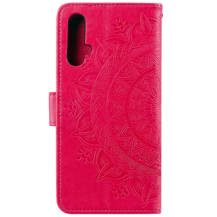 For Huawei nova 5 Totem Flower Embossed Horizontal Flip TPU + PU Leather Case with Holder & Card Slots & Wallet