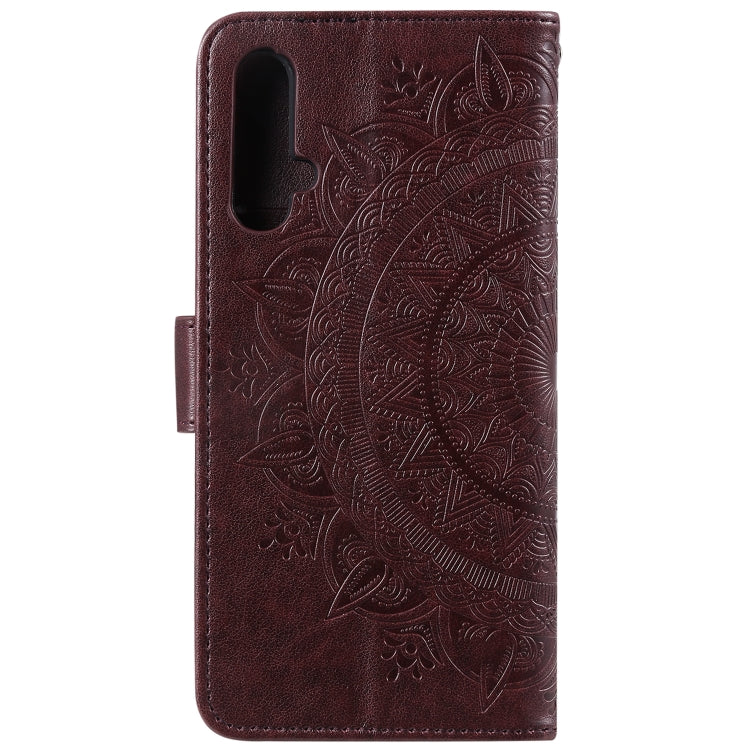 For Huawei nova 5 Totem Flower Embossed Horizontal Flip TPU + PU Leather Case with Holder & Card Slots & Wallet