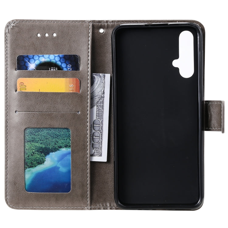 For Huawei nova 5 Totem Flower Embossed Horizontal Flip TPU + PU Leather Case with Holder & Card Slots & Wallet