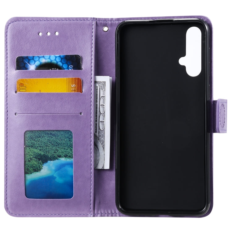 For Huawei nova 5 Totem Flower Embossed Horizontal Flip TPU + PU Leather Case with Holder & Card Slots & Wallet