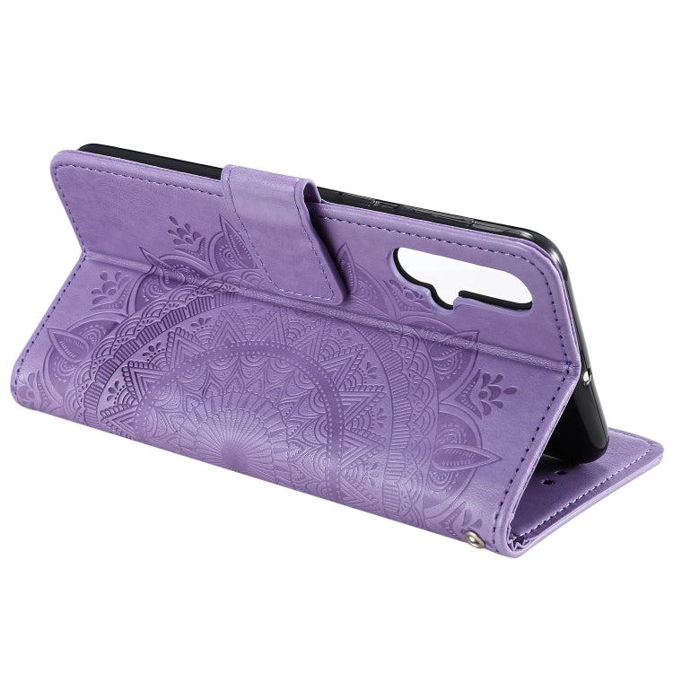 For Huawei nova 5 Totem Flower Embossed Horizontal Flip TPU + PU Leather Case with Holder & Card Slots & Wallet