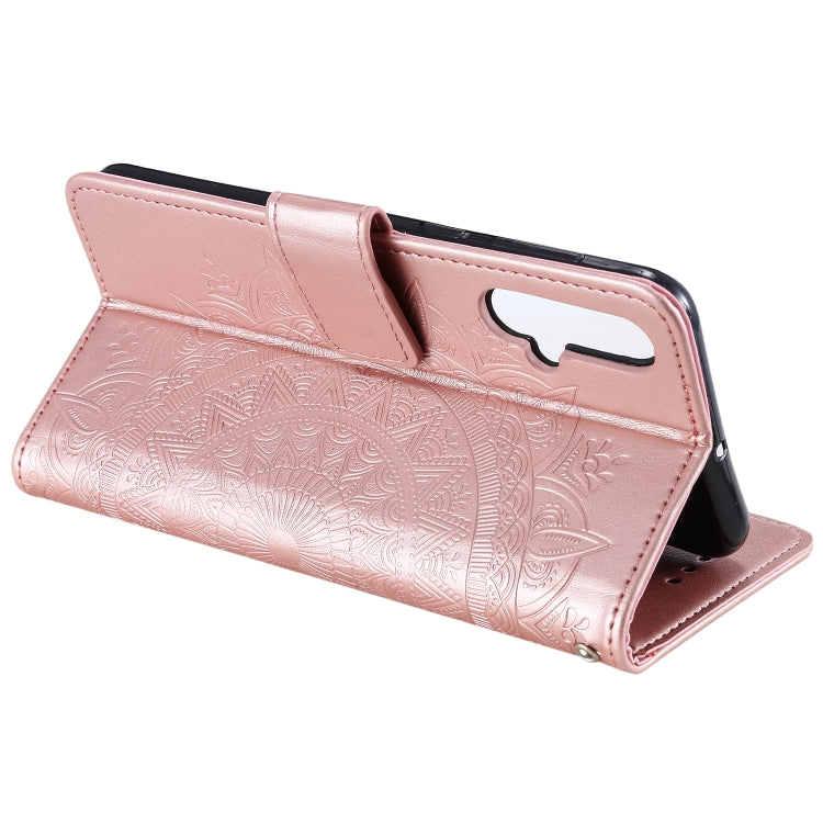 For Huawei nova 5 Totem Flower Embossed Horizontal Flip TPU + PU Leather Case with Holder & Card Slots & Wallet