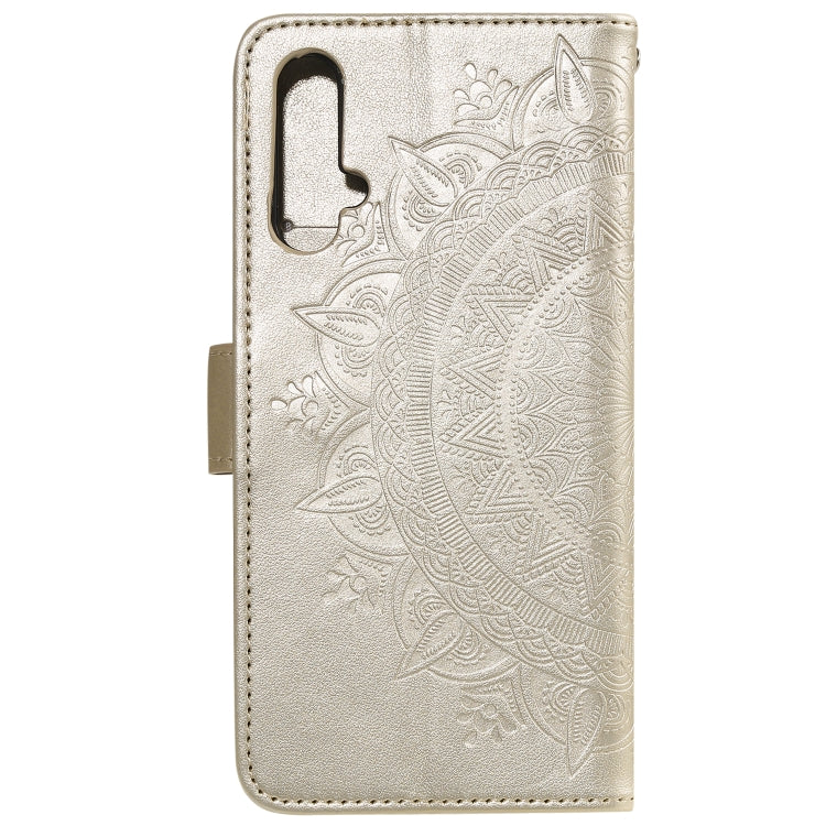 For Huawei nova 5 Totem Flower Embossed Horizontal Flip TPU + PU Leather Case with Holder & Card Slots & Wallet
