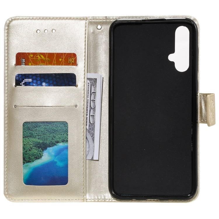 For Huawei nova 5 Totem Flower Embossed Horizontal Flip TPU + PU Leather Case with Holder & Card Slots & Wallet