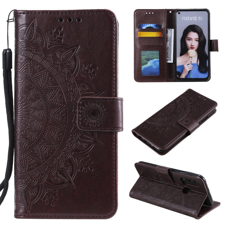 For Huawei P20 Lite (2019) Totem Flower Embossed Horizontal Flip TPU + PU Leather Case with Holder & Card Slots & Wallet