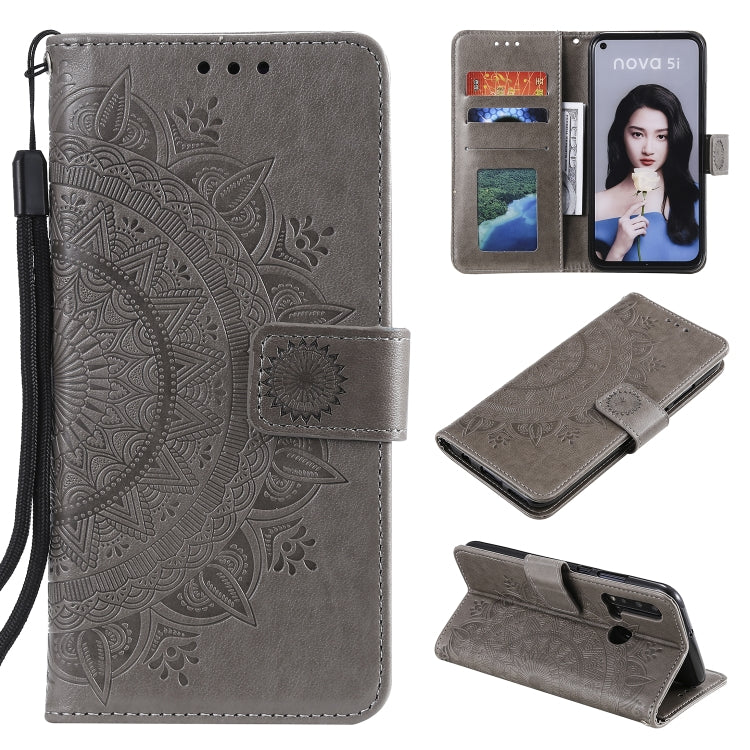 For Huawei P20 Lite (2019) Totem Flower Embossed Horizontal Flip TPU + PU Leather Case with Holder & Card Slots & Wallet