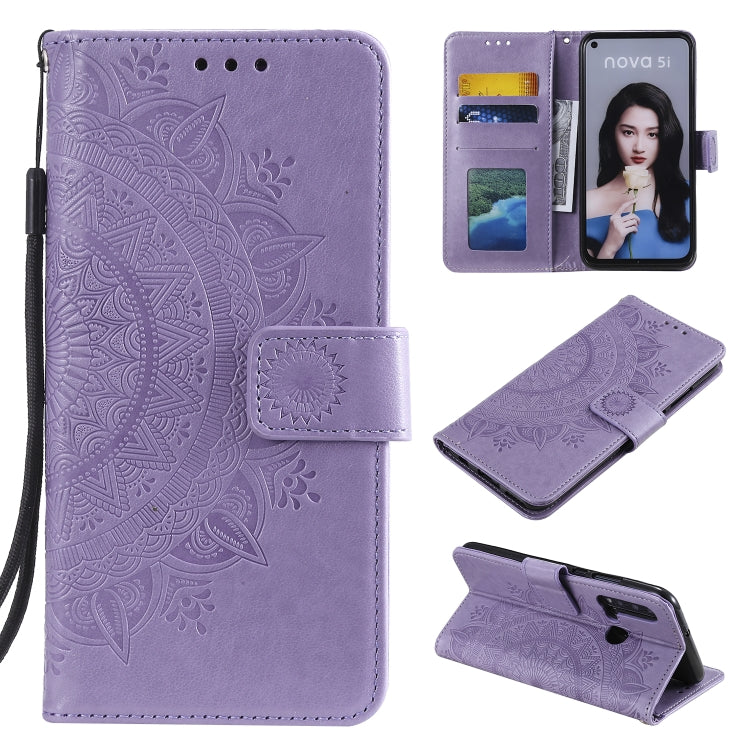 For Huawei P20 Lite (2019) Totem Flower Embossed Horizontal Flip TPU + PU Leather Case with Holder & Card Slots & Wallet