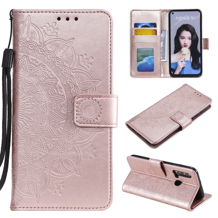 For Huawei P20 Lite (2019) Totem Flower Embossed Horizontal Flip TPU + PU Leather Case with Holder & Card Slots & Wallet