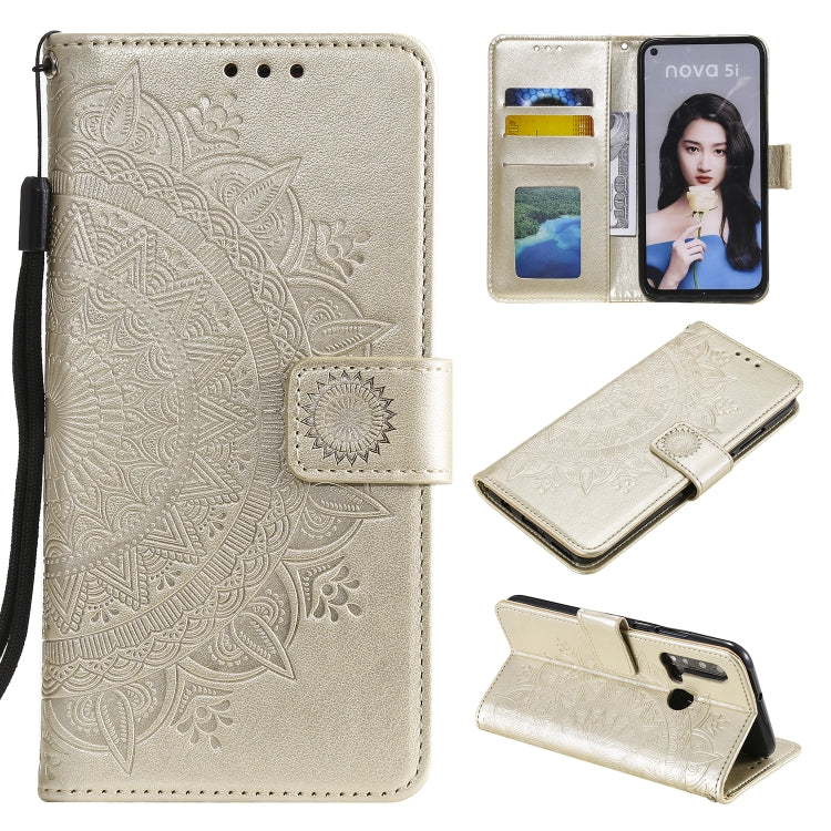 For Huawei P20 Lite (2019) Totem Flower Embossed Horizontal Flip TPU + PU Leather Case with Holder & Card Slots & Wallet