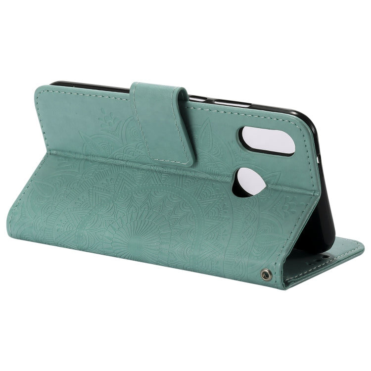 For Huawei P20 Lite Totem Flower Embossed Horizontal Flip TPU + PU Leather Case with Holder & Card Slots & Wallet