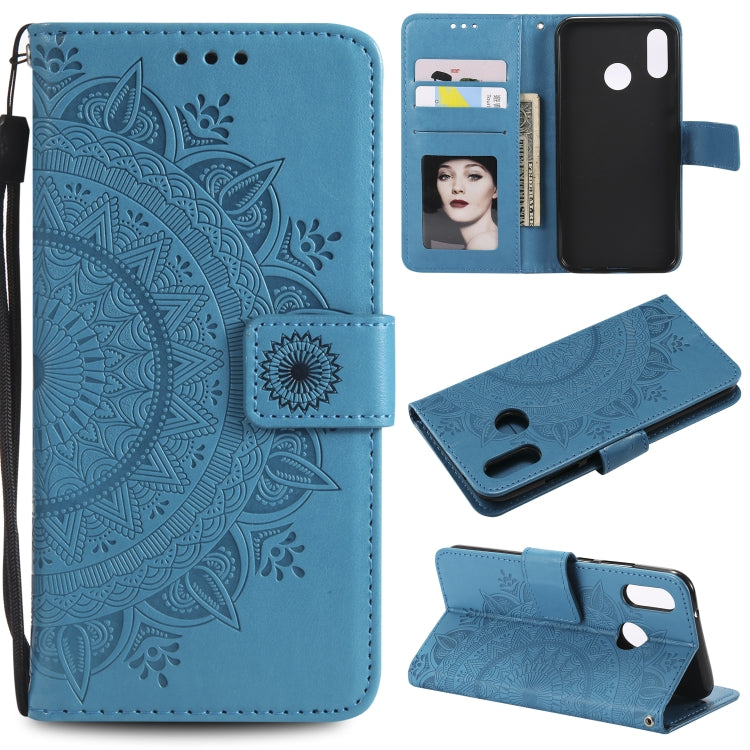 For Huawei P20 Lite Totem Flower Embossed Horizontal Flip TPU + PU Leather Case with Holder & Card Slots & Wallet
