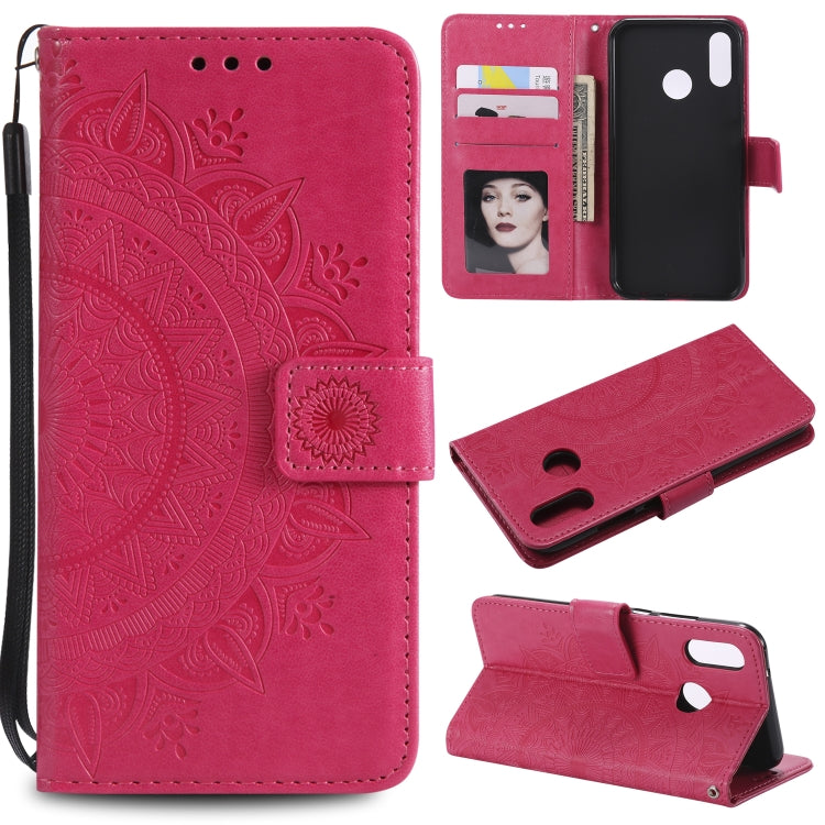For Huawei P20 Lite Totem Flower Embossed Horizontal Flip TPU + PU Leather Case with Holder & Card Slots & Wallet