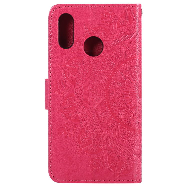 For Huawei P20 Lite Totem Flower Embossed Horizontal Flip TPU + PU Leather Case with Holder & Card Slots & Wallet