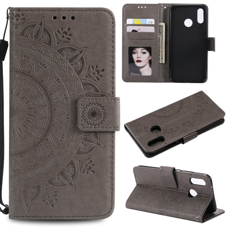 For Huawei P20 Lite Totem Flower Embossed Horizontal Flip TPU + PU Leather Case with Holder & Card Slots & Wallet