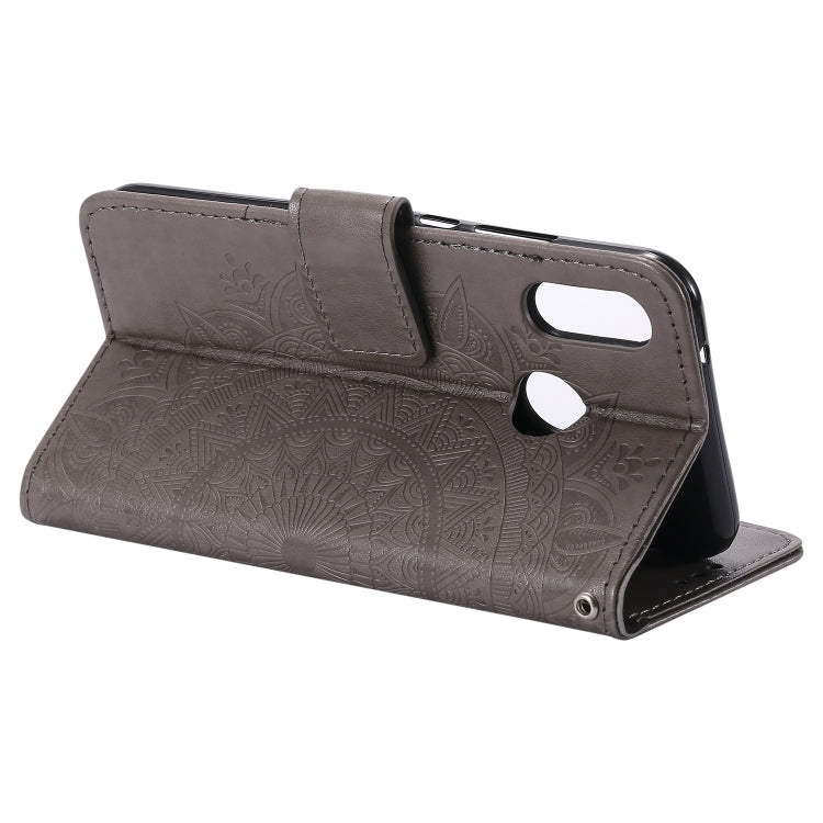 For Huawei P20 Lite Totem Flower Embossed Horizontal Flip TPU + PU Leather Case with Holder & Card Slots & Wallet