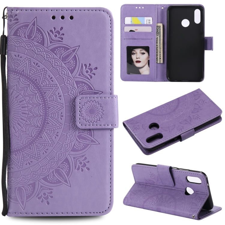 For Huawei P20 Lite Totem Flower Embossed Horizontal Flip TPU + PU Leather Case with Holder & Card Slots & Wallet