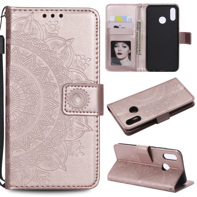 For Huawei P20 Lite Totem Flower Embossed Horizontal Flip TPU + PU Leather Case with Holder & Card Slots & Wallet