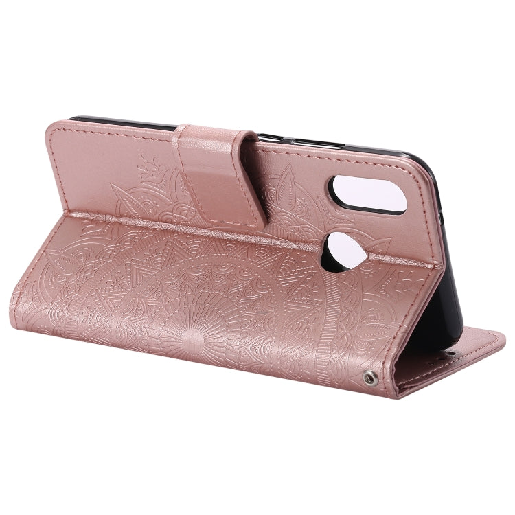 For Huawei P20 Lite Totem Flower Embossed Horizontal Flip TPU + PU Leather Case with Holder & Card Slots & Wallet