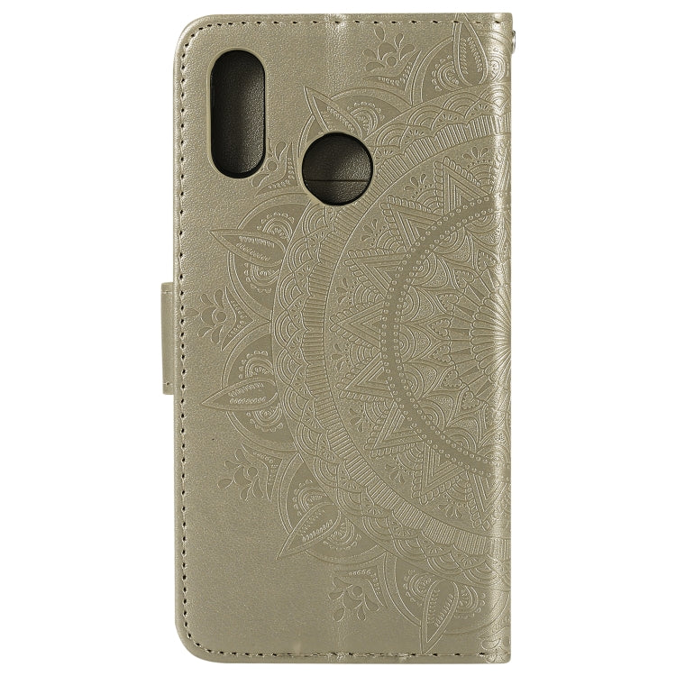 For Huawei P20 Lite Totem Flower Embossed Horizontal Flip TPU + PU Leather Case with Holder & Card Slots & Wallet