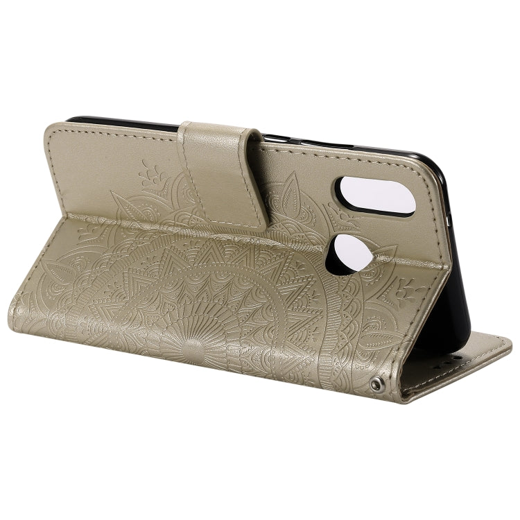 For Huawei P20 Lite Totem Flower Embossed Horizontal Flip TPU + PU Leather Case with Holder & Card Slots & Wallet