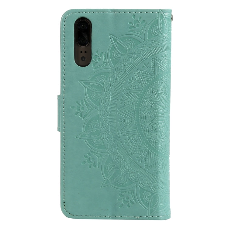 For Huawei P20 Totem Flower Embossed Horizontal Flip TPU + PU Leather Case with Holder & Card Slots & Wallet