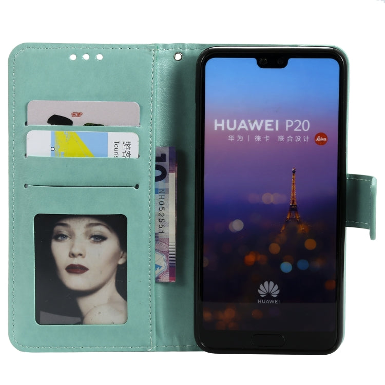 For Huawei P20 Totem Flower Embossed Horizontal Flip TPU + PU Leather Case with Holder & Card Slots & Wallet