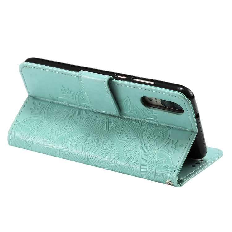 For Huawei P20 Totem Flower Embossed Horizontal Flip TPU + PU Leather Case with Holder & Card Slots & Wallet