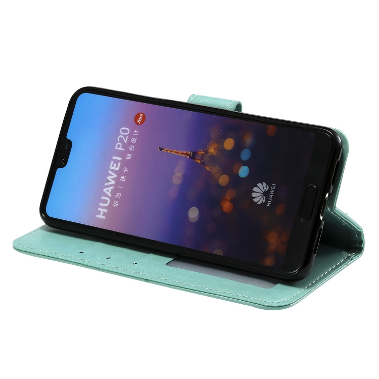 For Huawei P20 Totem Flower Embossed Horizontal Flip TPU + PU Leather Case with Holder & Card Slots & Wallet
