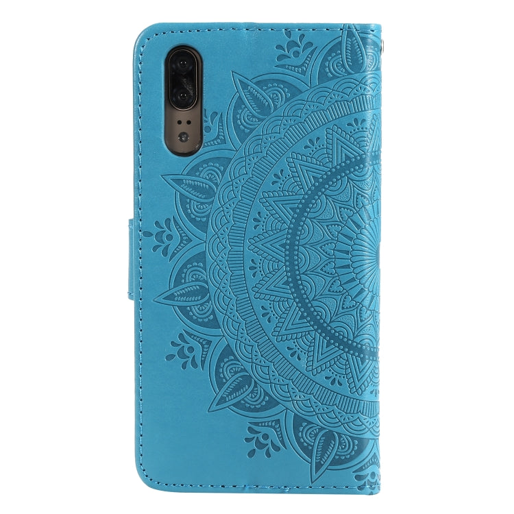 For Huawei P20 Totem Flower Embossed Horizontal Flip TPU + PU Leather Case with Holder & Card Slots & Wallet