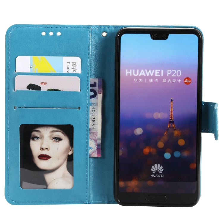 For Huawei P20 Totem Flower Embossed Horizontal Flip TPU + PU Leather Case with Holder & Card Slots & Wallet